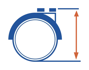 Altura total agujero pasante