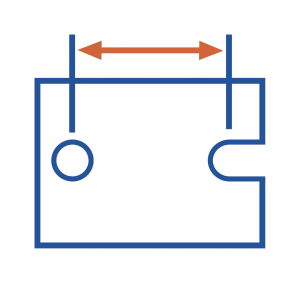 Distancia entre agujero