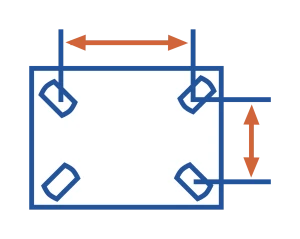 Schraublochentfernung